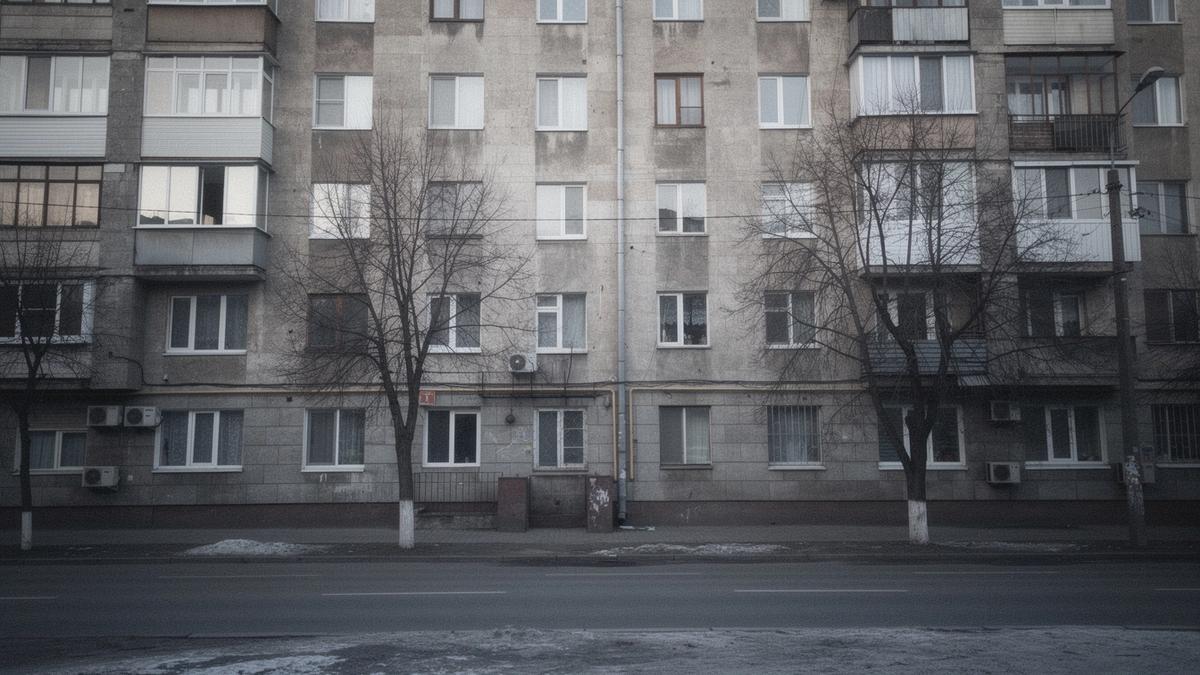 Residential facade in the Pechersk district of Kyiv